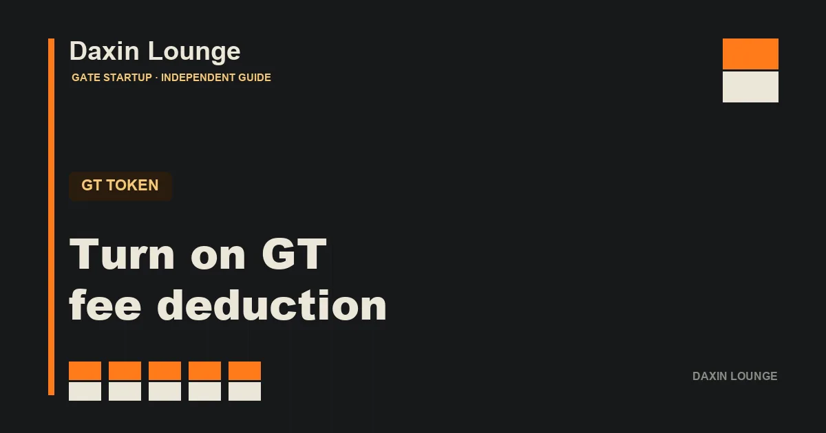 The Gate setting that pays trading fees at a discount with GT