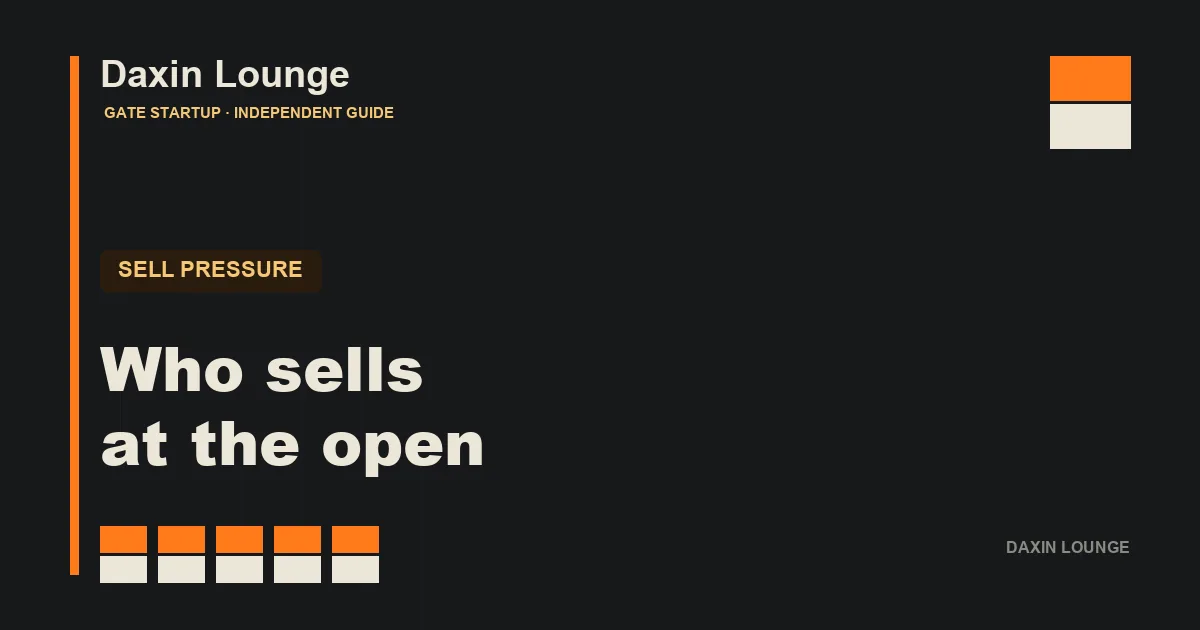 Article cover: Daxin Lounge flip-board title card reading "Who sells at the open"