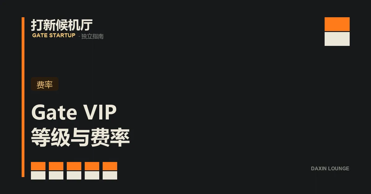 Gate VIP 等级与 maker/taker 费率区间及升级路径示意